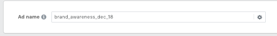 Instagram ads manager ad name