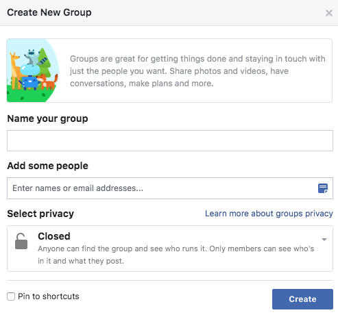 Create a new group