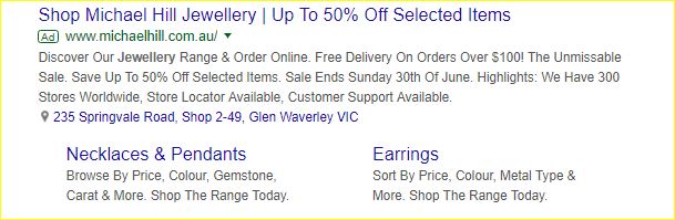 Google Ads example