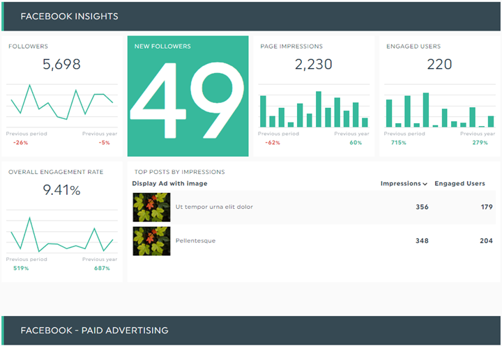 social media dashboard