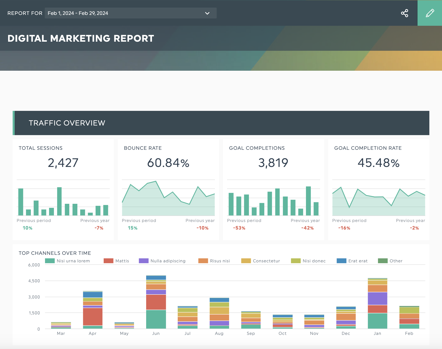 digital marketing report