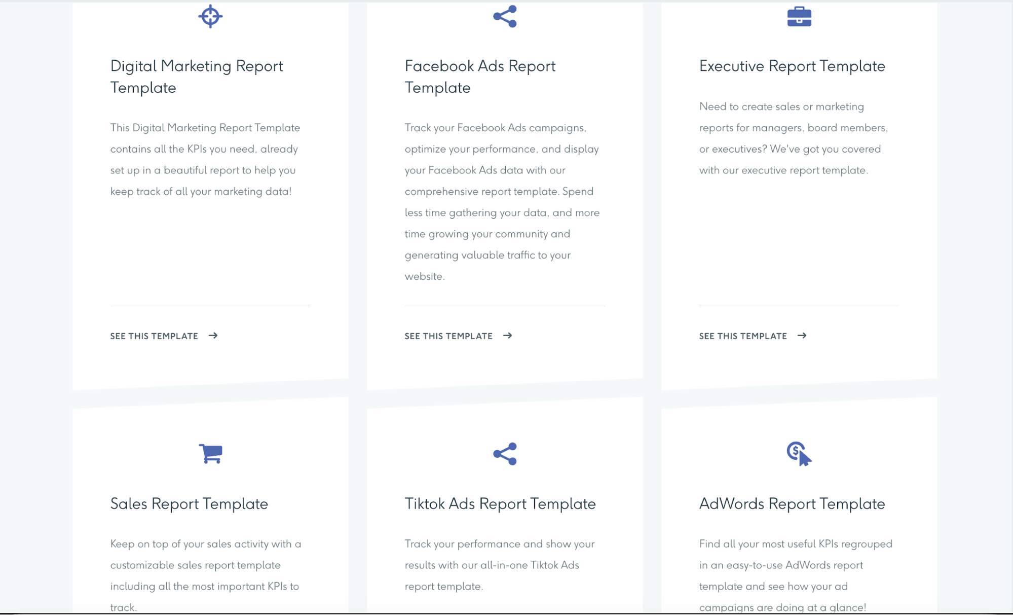 dashthis report templates