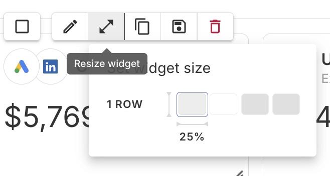 resize widgets swydo