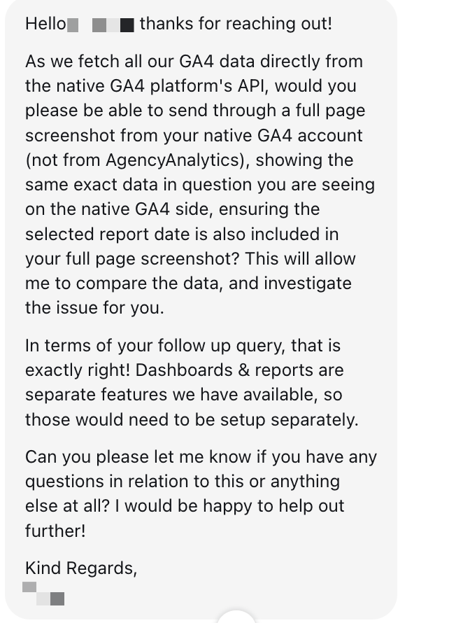agency analytics follow up
