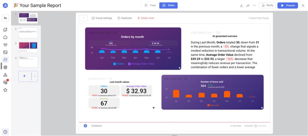 databox report slide