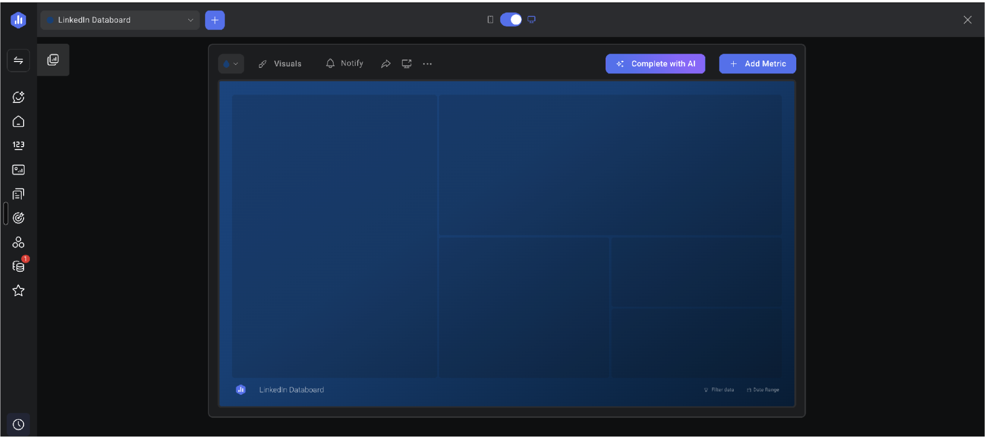 databox blank dashboard