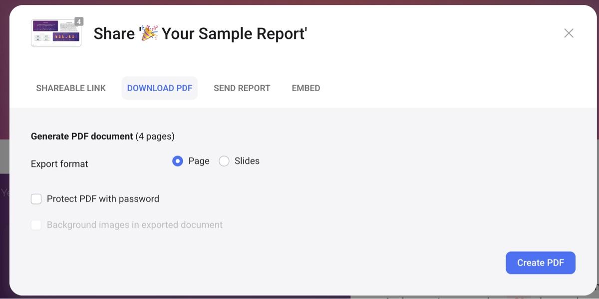 databox report sharing